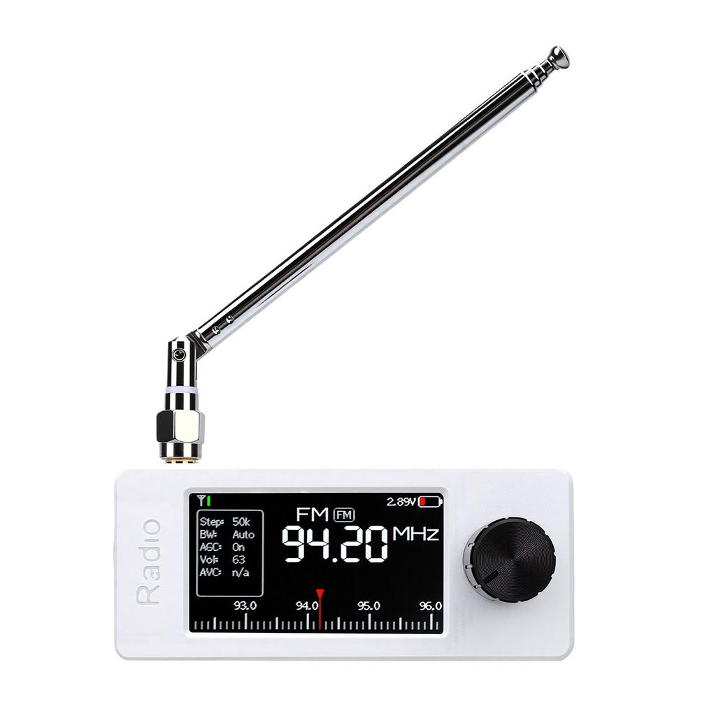Mini-Radio 1,9 Zoll Farbdisplay Tragbar AM FM LSB USB Allband Radioempfänger für Reisen Camping Heimgebrauch