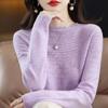100% Wool Women Sweater Winter Soft Warm Knit Pullover Autumn Jumpers Female Sweaters Knit Tops Long Sleeve