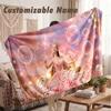 Custom Name Flannel Blanket,Ariana Grande Lightweight Warm Bed Blanket For Couch & Holiday Gift