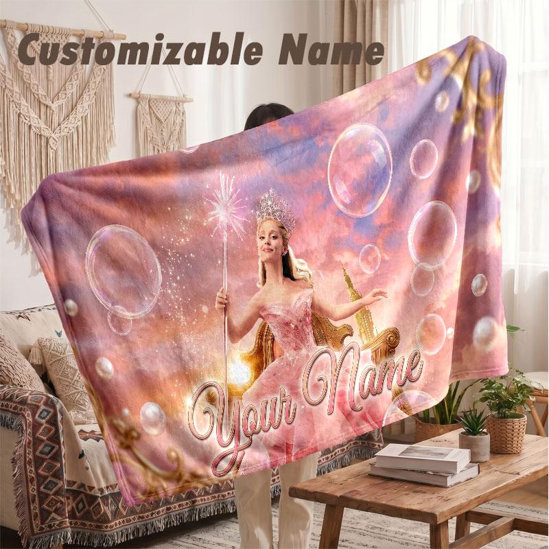 Custom Name Flannel Blanket,Ariana Grande Lightweight Warm Bed Blanket For Couch & Holiday Gift