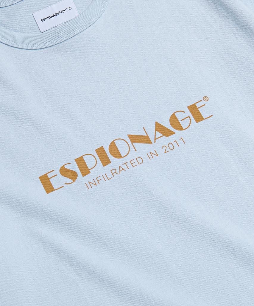 ESPIONAGE Cinema Logo Heavyweight Tee Ice Blue