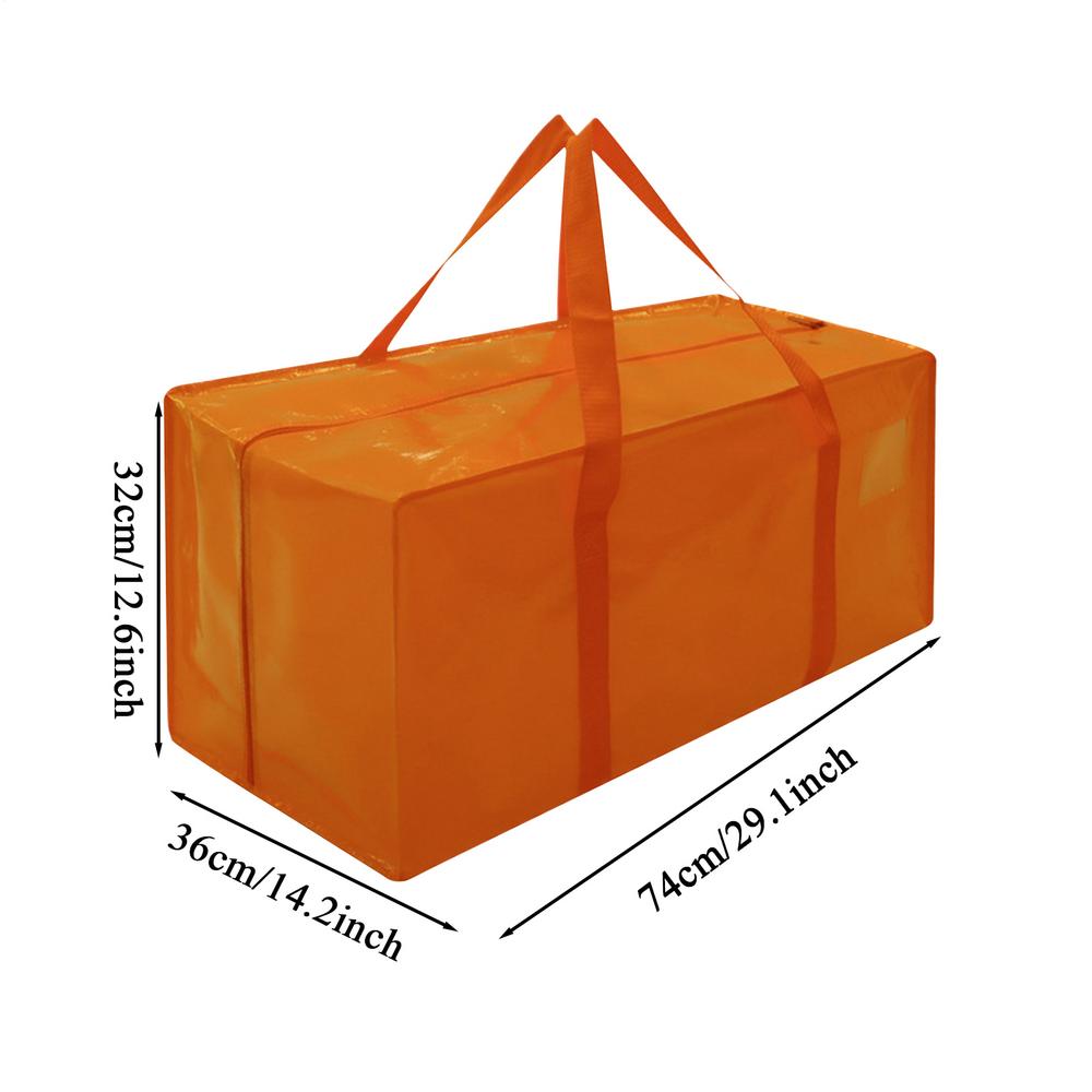

Moving Storage Bag Dustproof Zippered Luggage Tote With Handles Moving Tote Bag For Home Apartment College Dorm Travel Clothes оранжевый