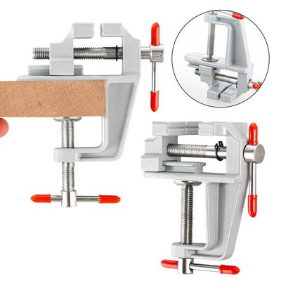 Portable Metal Mini Bench Vise Flat Pliers Multi-Functional Table Clamp Small Adjustable Work Bench Model Jewelry Making