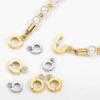 Stainless Steel Necklace Clasp Round Versatile Connection Buckles for Bracelet Earring Pendants Hooks Jewelry Making Supplies