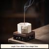 Handcrafted White Porcelain Plum Blossom Incense Holder for Home Decor