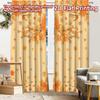 2pcs, 2D FLAT PRINTING Curtains (Without Rod) Autumn Cascade Festival Creative Curtains Versatile Durable Polyester Curtains