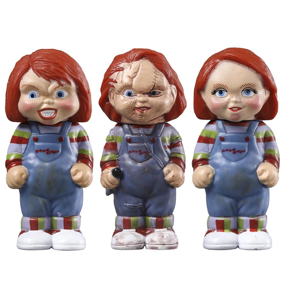 3pcs/set Good Guys Child s Play Mini Chucky Figurine PVC Cute Toys Model Doll Brinquedos