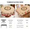 Vintage Christmas Tablecloth Snowman Elk Table Cover Christmas Decorations for Home 2026 Xmas Gifts Navidad Noel New Year 2026