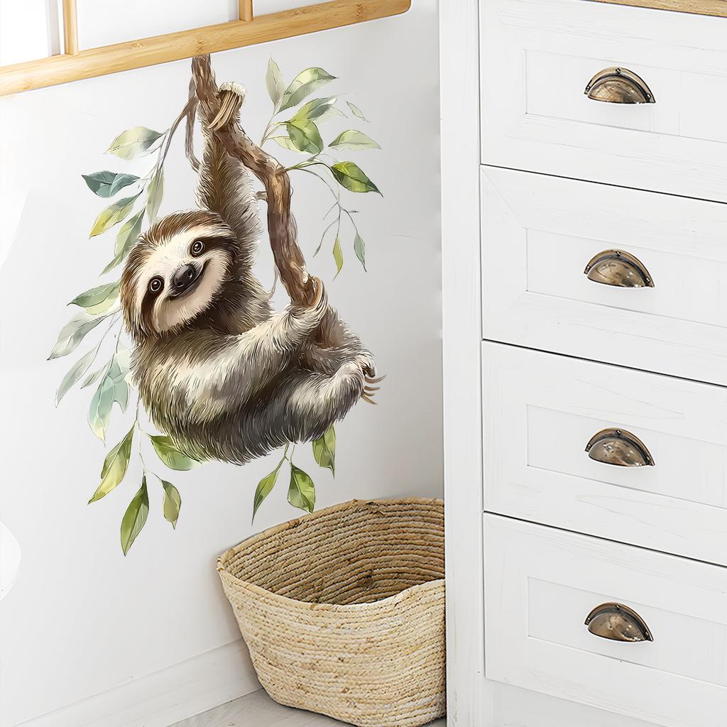 Cartoon Faultier Kletterbaum Kinderzimmer Kinderzimmer Wanddekoration Wandaufkleber