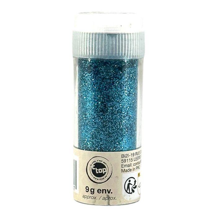 Paillettes - Bleu foncé - Tube de 9g - Biodégradables - Loisirs créatifs - Carterie