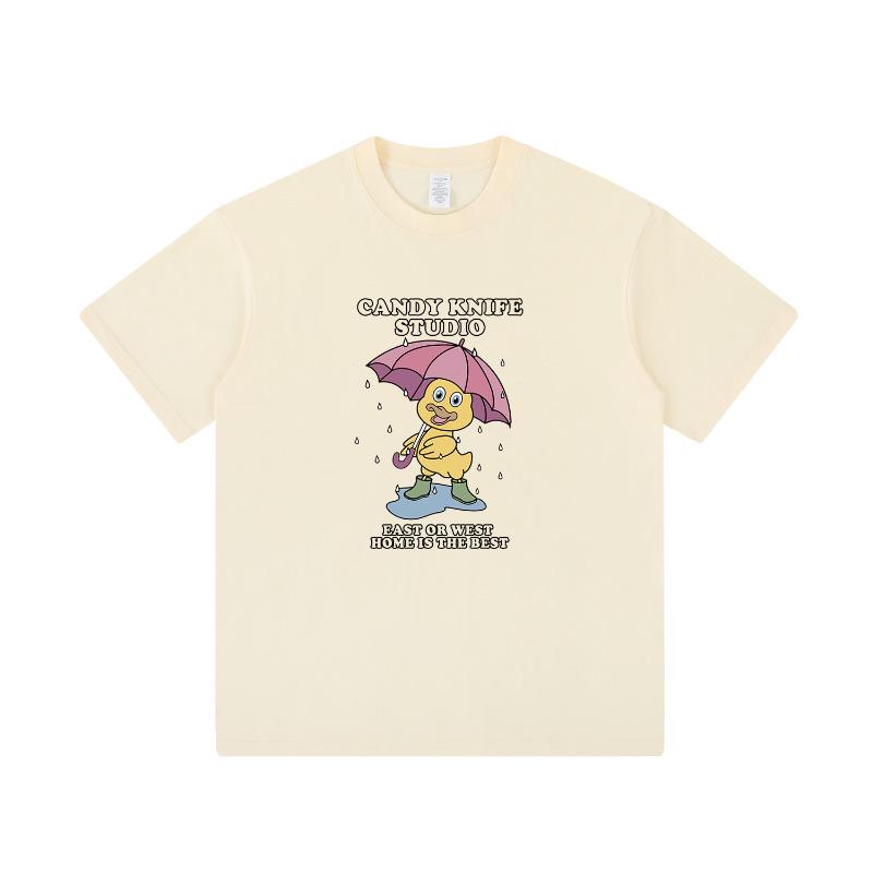 Trendy Cartoon Print Unisex Casual Short Sleeve T-Shirt