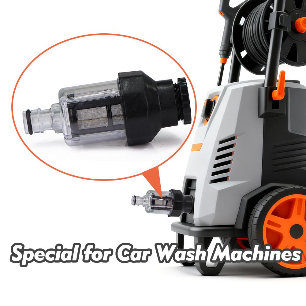 80Mesh Car Wash Machine Prefilter with Quick Connector Garden Faucet Adapter Filter Impurities Reuse 316 Stainless Steel Screen