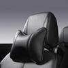 Car Neck Pillow PU Leather Ergonomic Headrest Support Cushion Filled Fiber Comfort Relief Universal Fit Cervical Anti Slip