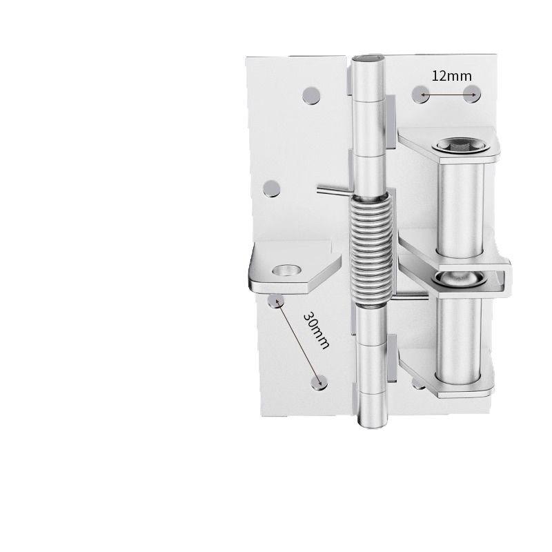 4-Inch Multifunctional Automatic Door Closer with Buffer, Invisible Spring Hinge, 90° Positioning