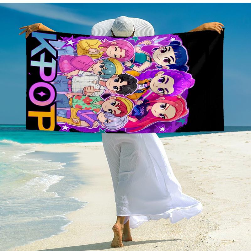 K-pop Stars United Beach Towel, Super Soft Microfiber, Gift for Her/Him, Birthday, for Pool, Beach, Travel, Home Decor Fan Gifts