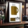 Modernes Bauhaus Kaffee Abstraktes Poster Leinwandbild Druckraum Familienküche Bar Café Raum Wohnzimmer Schlafzimmer Wanddekoration