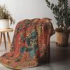 Black Dragon Carpet Blanket Chinese Mythology Bed Throw Demon King Blanket Dark Red Floor Covering Unique Gift
