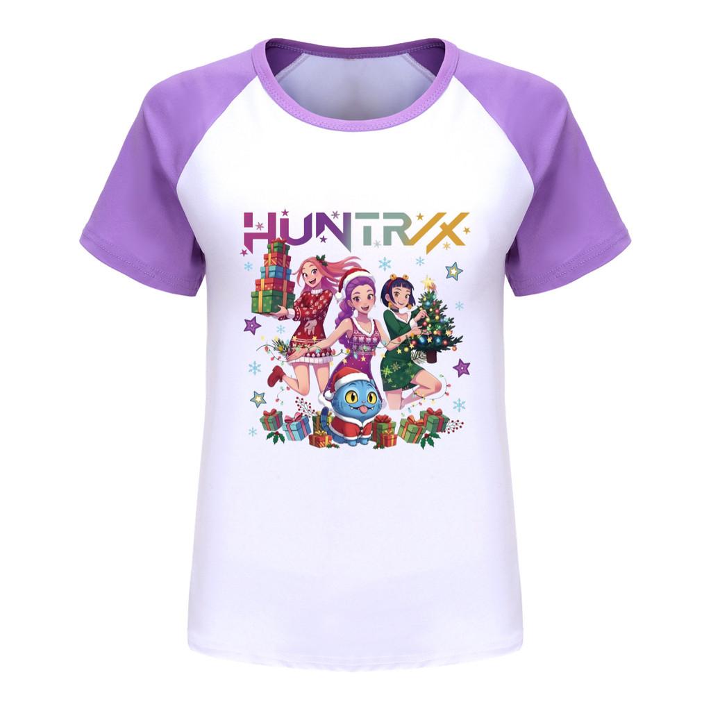 5084 Barn Flickor Jul Nyår Rumi Zoey Mira Tryck Raglan Kortärmad T-shirt