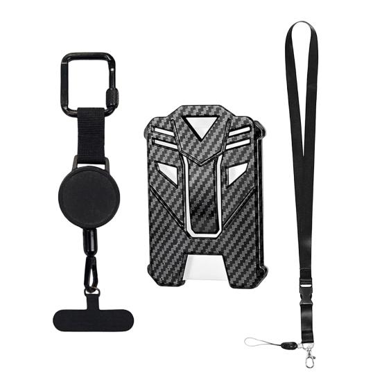 Mobile Phone Buckle Keychain with 60cm Cord ID Badge Holder Retractable Clip Anti-Theft Security Belt Clip Attachment for Travel Hiking