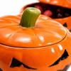 Halloween Berries Draining Bowl with Wash-and-Drain Design, Black Face Accent, and Lidded for Washing Fruits and Vegetables Serving