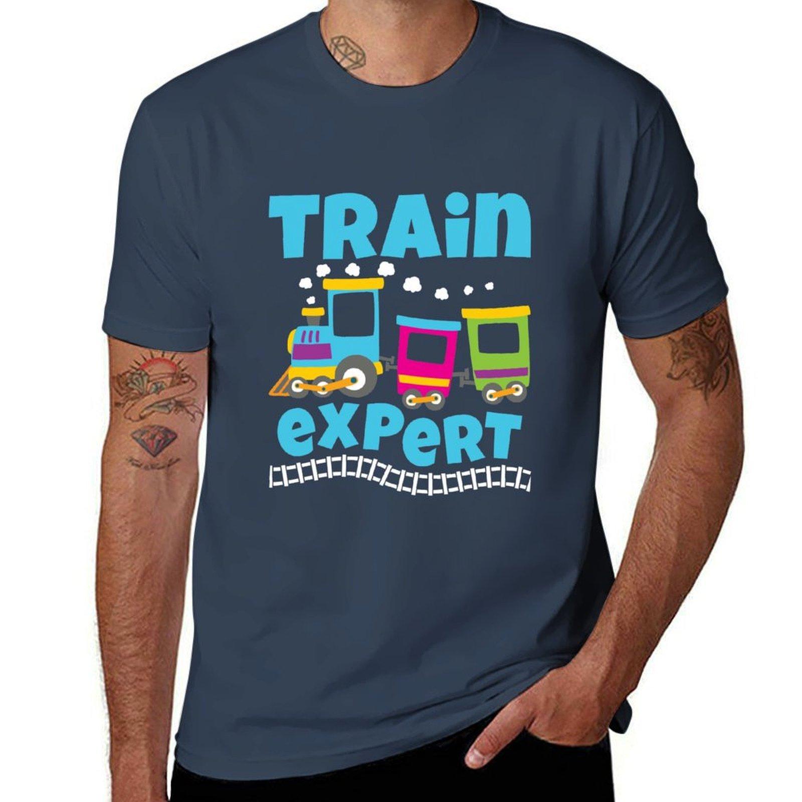 Train Expert Toy Trains Railroad Train Lover TShirt printed t shirts for man TShirt S