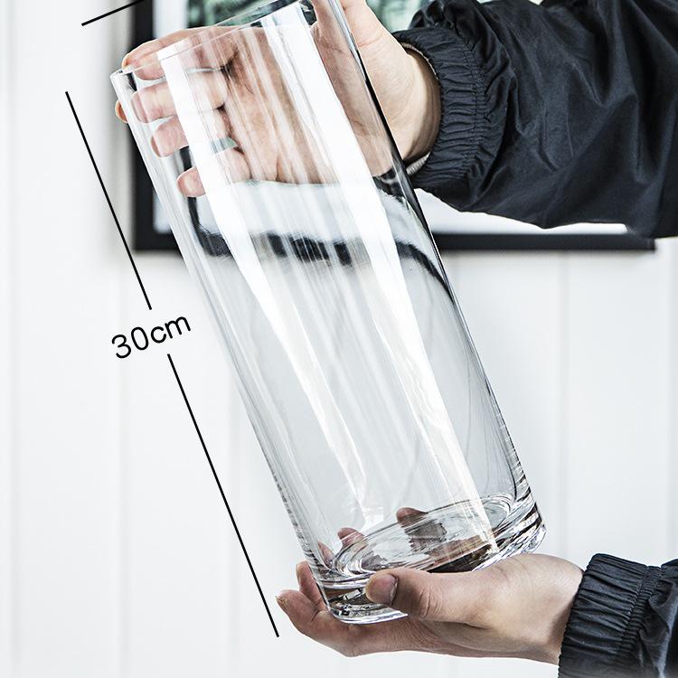 Bardzo Duży Przezroczysty Szklany Wazon do Salonu lub na Stół Jadalny - Idealny do Bambusa, Suszonych Kwiatów i Aranżacji Wodnych