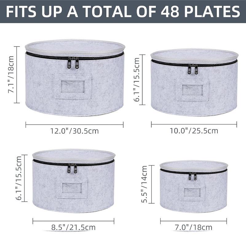 Felt Storage Bag Glass Cup Rack Cooking Plate Soup Spoon Case Dish Fabric Holder Travel Kitchen Accessories Shelf Organizer