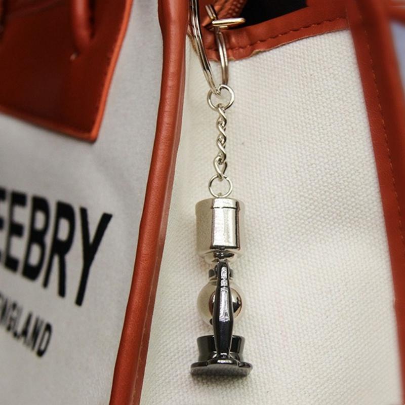 Coffee Supplies Key Chain Fashion Zinc Alloy Key Chain Coffee Appliance Accessories Design Key Chain Decoration Holiday Gift