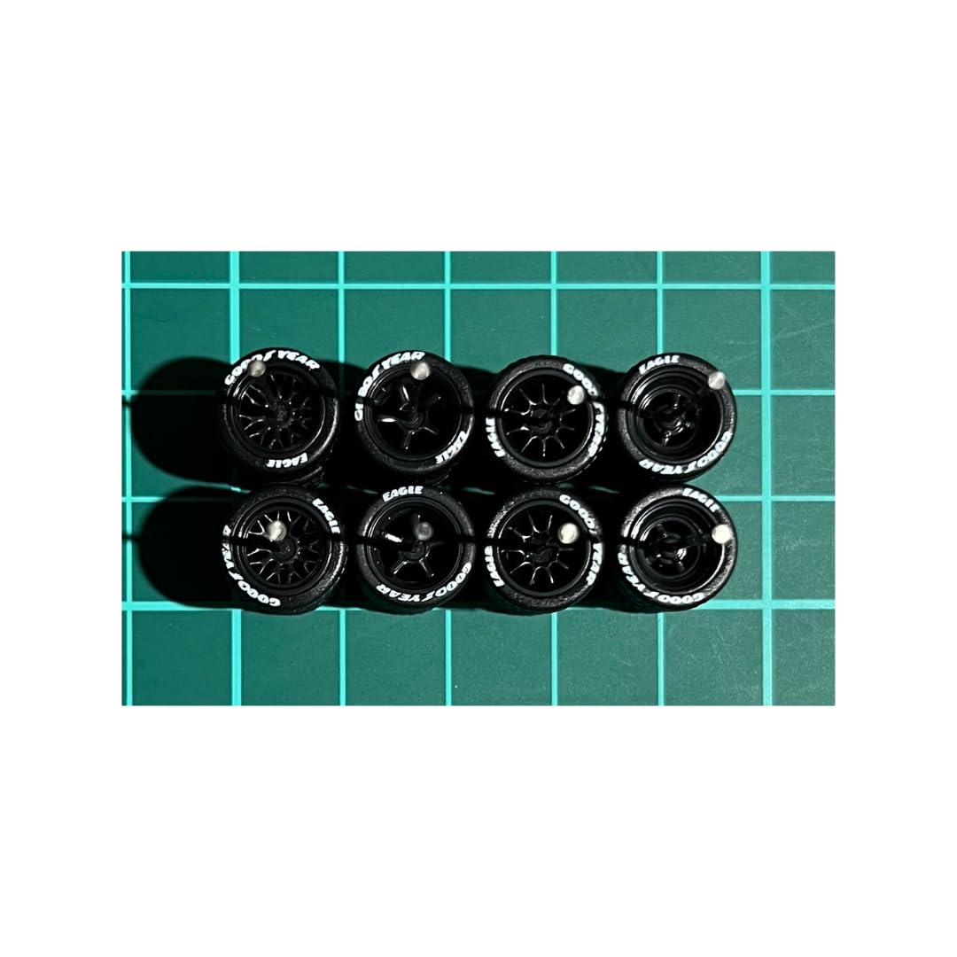 

Пользовательские колеса для 4 автомобилей Сетка 5 спиц Стиль CE28 4 спицы Черные надписи на шинах AH0022 Миниатюрные автомобили 1/64 & & & Прибл. 10.8мм и т.д.. [Использовал] чёрный