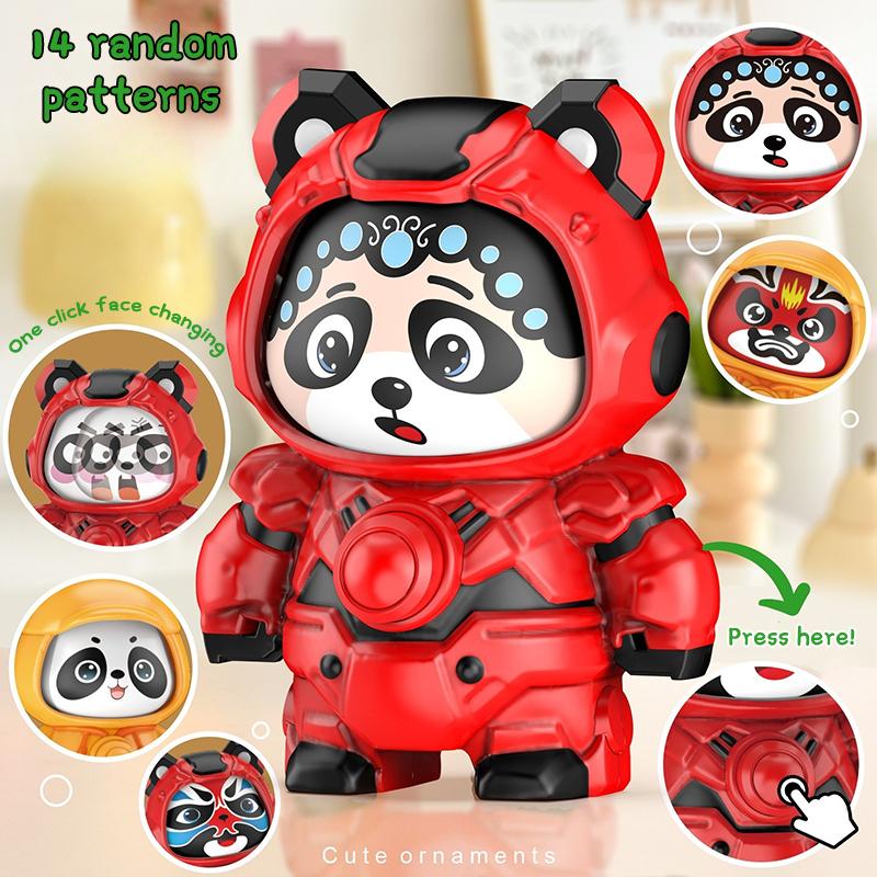 Fun Sichuan Opera Face Changing Panda Dolls Stress Reducing Toy 14 Unique Faces Crafts Ornament Toy Gifts For All Ages