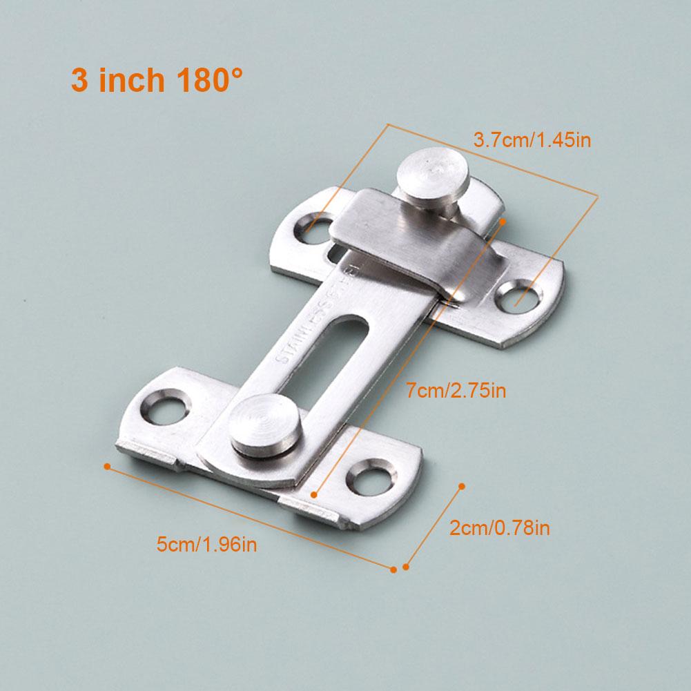 16Pcs Gate Latches Stainless Steel Door Buckle Anti-Theft Door Bolt Safety Door Lock for Barn Door Window Cabinet