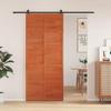 VidaXL Barn Door Brown Wax 90x208 Cm Solid Pine Wood, Sliding Barn Door, Sliding Room Door 850643