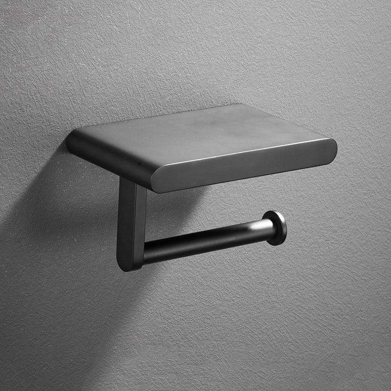Gray Brass Bathroom Paper Towel Holder Wall Mounted Roll Holder Home Toilet Paper Holder Cell Phone Holder Bathroom Accessories