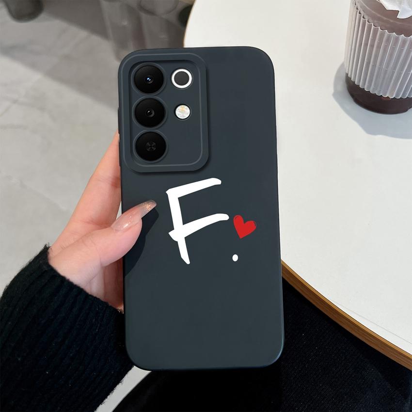 Simple Letter Pattern Phone Case For Oppo Realme C85 Pro C75 C75x C73 C71 C67 C65 C63 C61 C55 C53 C51 C35 Casing Square Matte Silicone Anti Slip Shell