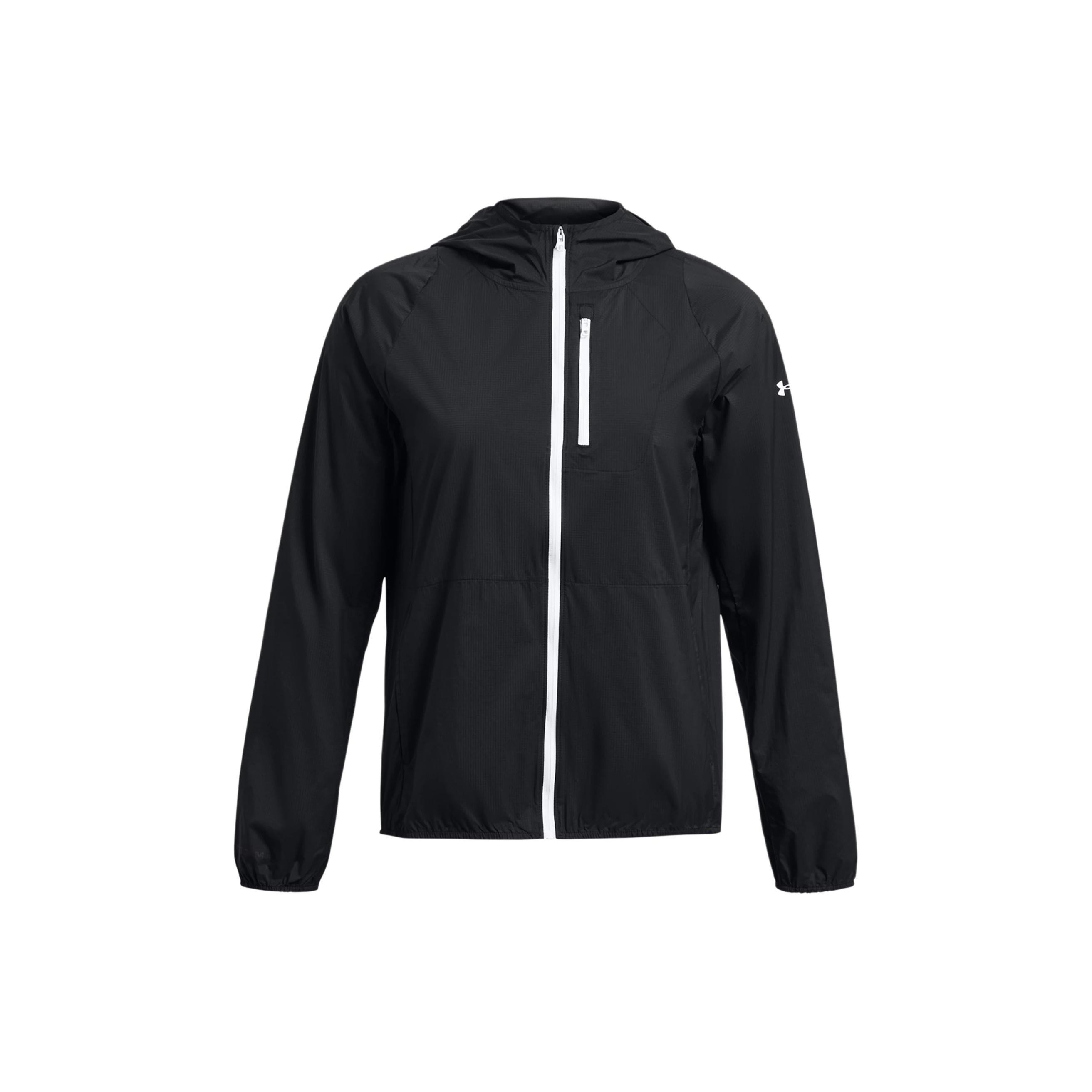 (WMNS) Under Armour Launch Lightweight Jacket Black White Women s 1381881-001 L