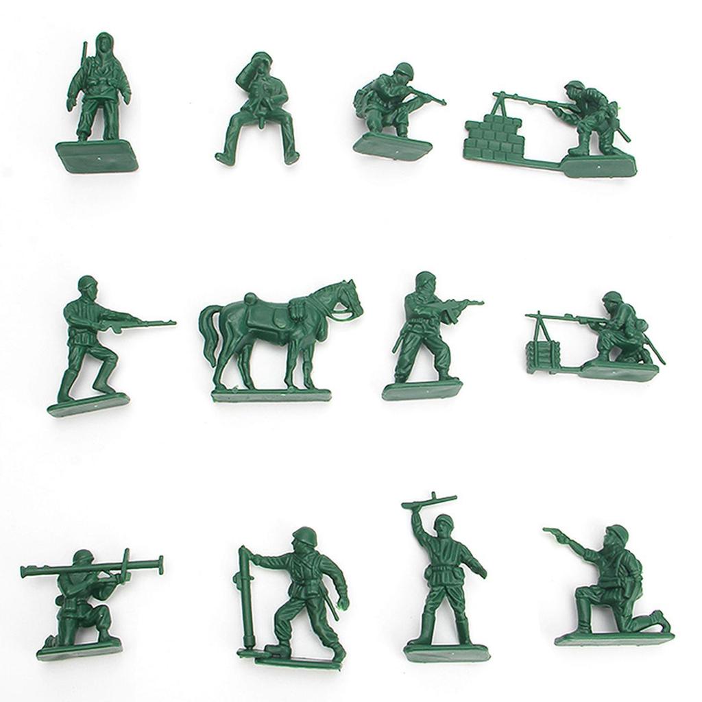 Realistic 48-Piece Vehicles Soldiers Model Toys Toy Model Fighters for Boys Military Men
