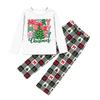 Family Matching Christmas Print Loungewear Set Neck Long Sleeve and Long Pants