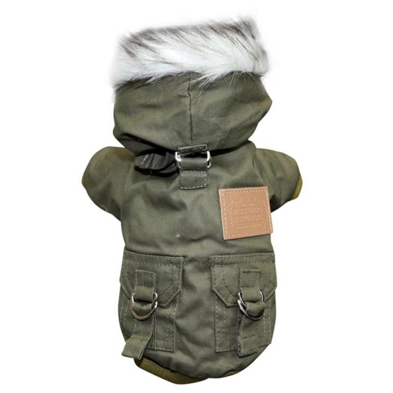 

Dog Clothes Winter Puppy Pet Dog Coat Jacket for Small Medium Dogs Thicken Warm Yorkies Chihuahua Hoodie Pets Clothing XXL зелений