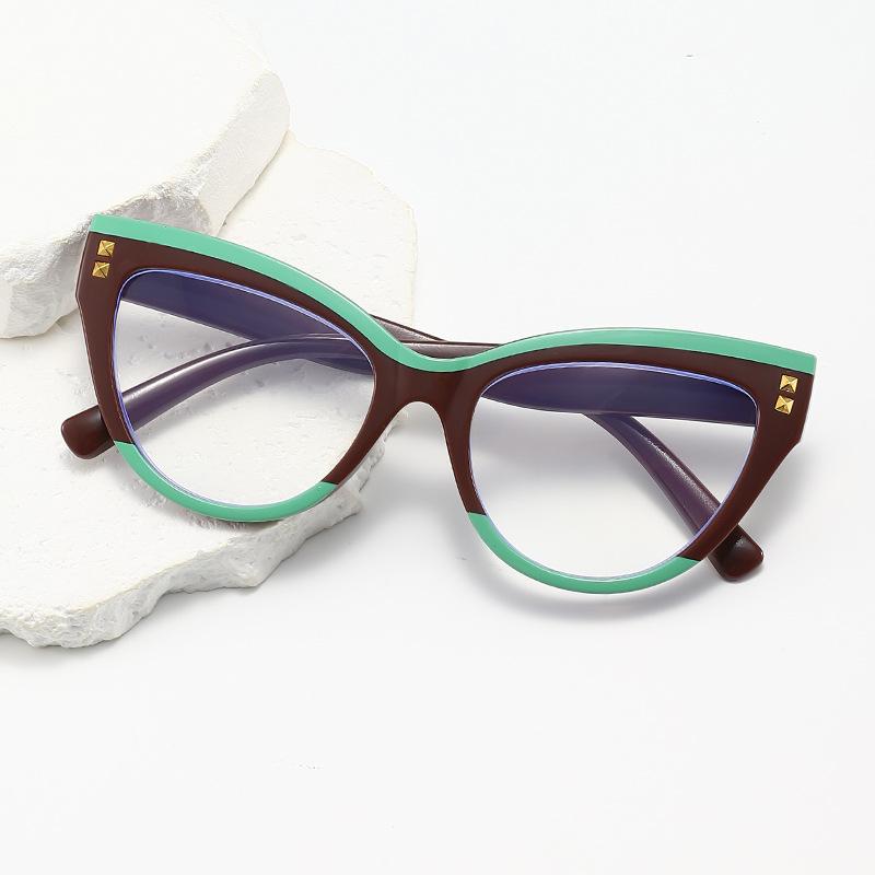Cat Eye Frame Blue Light Blocking Presbyopia Eyewear Ultra Light Reading Eyewear Luxury Oversized Far Sight Glasses