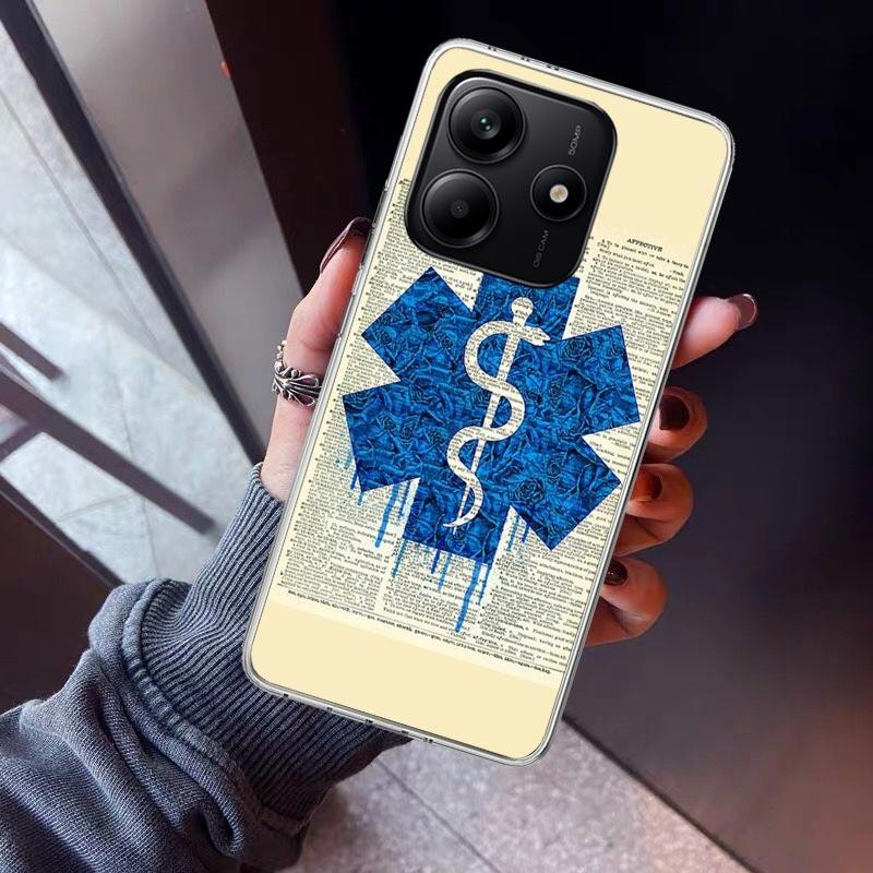 EMT EMS Medical Rescue Phone Case For Xiaomi Redmi Note 15 14 14S 13 12S 12 Pro Plus 11S 11 10S 10 4G Cover 11E 11T 5G Print Fun