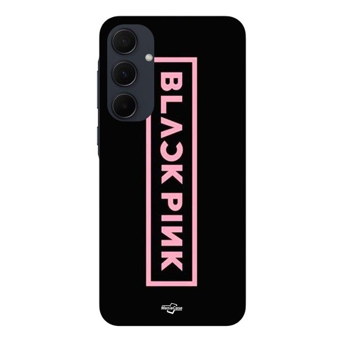 Coque de téléphone - MANIACASE - Samsung galaxy A55 - Silicone - Noir - Blackpink logo