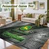 Crystal Velvet Square Rug Custom NameJohn Deere Pattern Non Slip Home Floor Decor Rug