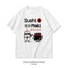 Theduc Sushi And Sushi Unisex Unisex Summer Cotton Graphic T Shirts Adult Streetwear Camisetas Tops Tee Shortsleev