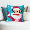 Monkey Cartoon P-Paul F-Frank Throw Pillow Case Decoration Bed Custom Square Pillowcase Pad Cover