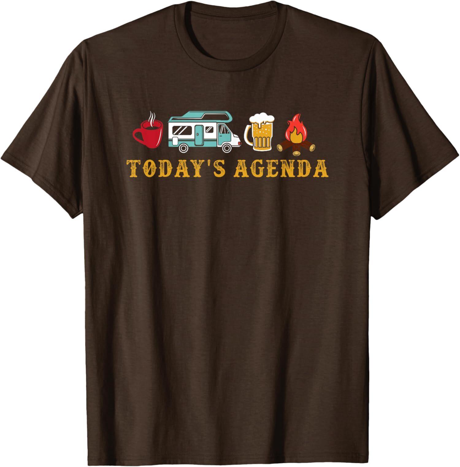Motorhome RV Camper RV Camping Lover Agenda Unisex T-Shirt S разноцветный