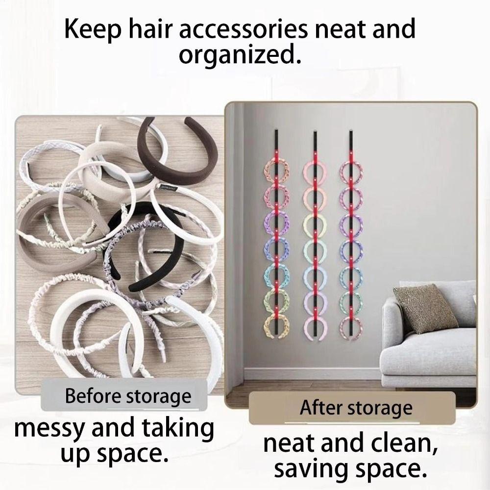 Wall-Mounted Headband Storage Holder Elastic Wall Headband Holder Headband Organizer Closet