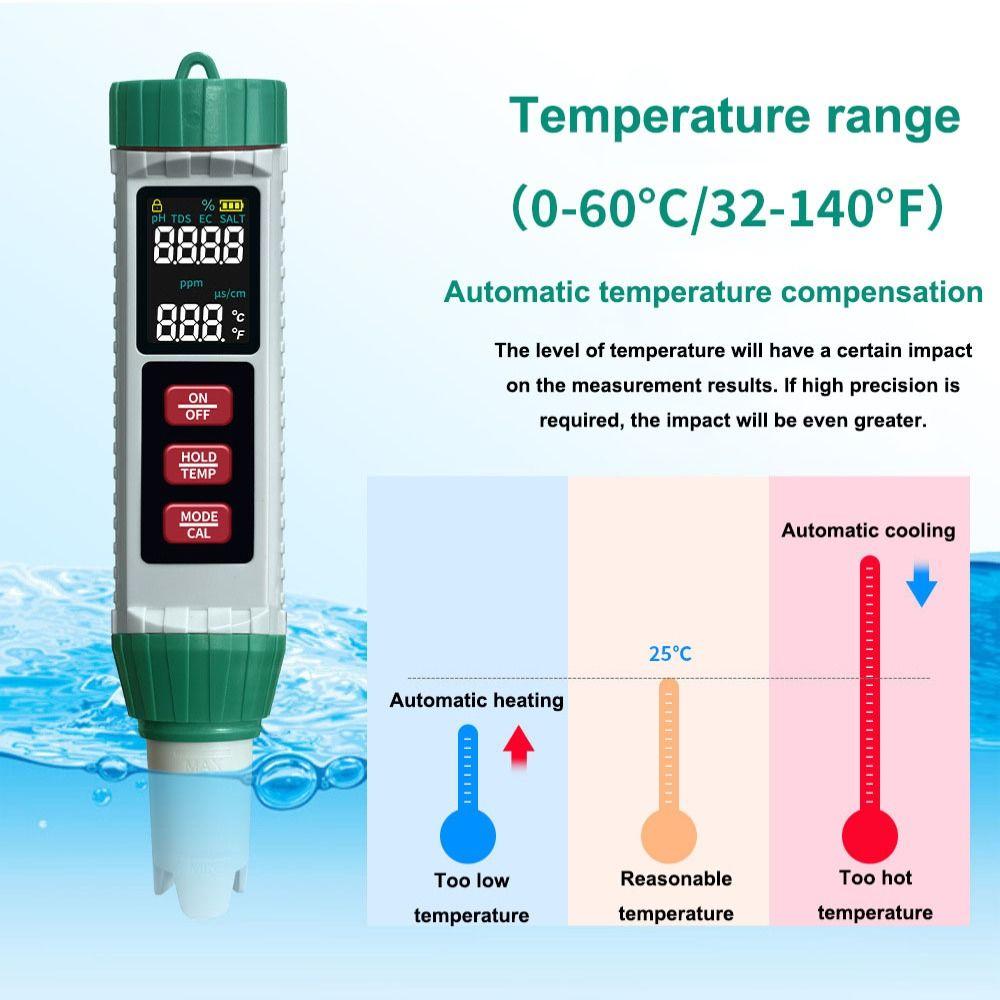 Multifunction Water Quality Meter Waterproof Digital PH Meter Durable PH Tester  Aquaculture