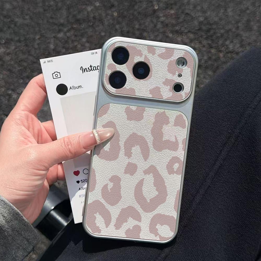 Luxury Plating Leopard Electroplated Glossy Phone Case for iPhone 17 16 Air 11 12 13 14 15 Pro Max 7 8 Plus Protective INS Cover