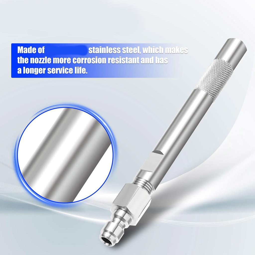 Long Range Pressure Washer Nozzle Garden Irrigation Tool Stainless Steel with Quick Connecting Suitable for Cleaning Use