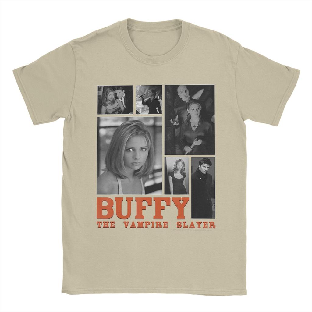 Buffy the Vampires Slayer T Shirt for Men Cotton Fun T-Shirt Round Collar Tees Short Sleeve Tops Birthday Present